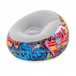 Fotel dmuchany 112x112x66 cm. Graffiti Bestway 75075