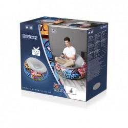 Fotel dmuchany 112x112x66 cm. Graffiti Bestway 75075 | Basenyweb