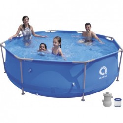 Basen odpinany z filtrem 1136 L. Jilong 17798EU Super okrągły zestaw basenowy 300x76 cm.