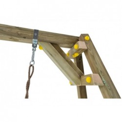 Columpio Individual de Madera Cuadrada Xylo Más Asiento Bebé Masgames MA700039 | PiscinasDesmontable
