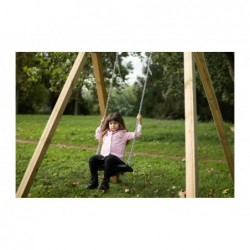 Columpio Individual de Madera Cuadrada Karai Deluxe Adultos Masgames MA700069 | PiscinasDesmontable