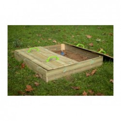 Arenero de Madera Oben M con Cubierta Masgames MA600090 | PiscinasDesmontable