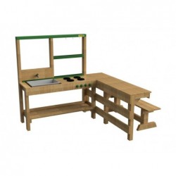 Cocina de Madera Spicy Delicious para Exterior Masgames MA600575
