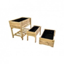 Mesas de Cultivo Fortis de Madera Pack 3 Masgames MA600703