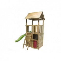 Parque Infantil de Madera Tibidabo XL con Casita y Columpio Individual Masgames MA700253