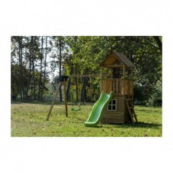 Parque Infantil de Madera Tibidabo XL con Casita y Columpio Doble Masgames MA700255