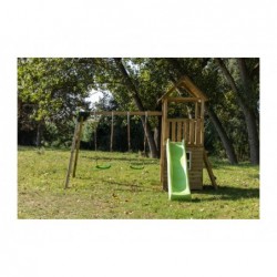 Parque Infantil de Madera Tibidabo XL con Casita y Columpio Doble Masgames MA700255 | PiscinasDesmontable