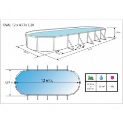 Basen TOI Mallorca 1081 1.200x457x120 Cm. | Basenyweb