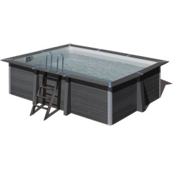 Drewniany basen prostokątny 466x326x124 cm marki Gre KPCOR46N | Basenyweb