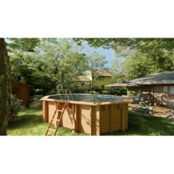 Drewniany basen Safran 620x395x136 cm firmy Gre 7900892 | Basenyweb