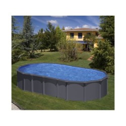 Basen owalny Dream Pool seria Anthracite o wymiarach 730 x 375 x 132 cm, kolor antracytowy KITPROV7388GY | Basenyweb